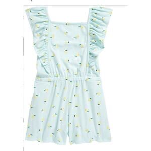 Tucker & Tate Nordstrom Romper Lemons Aqua 2T Girls Kids Toddler EUC
